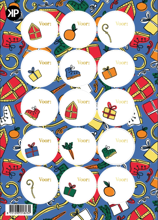 Sinterklaaspret stickervel