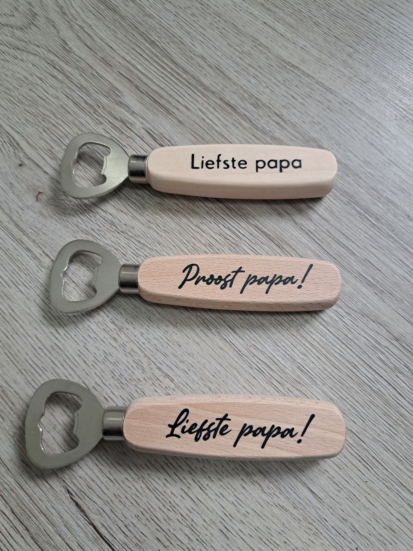 Bieropener met tekst