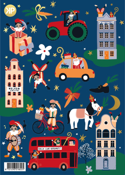 Sinterklaasfeest stickervel