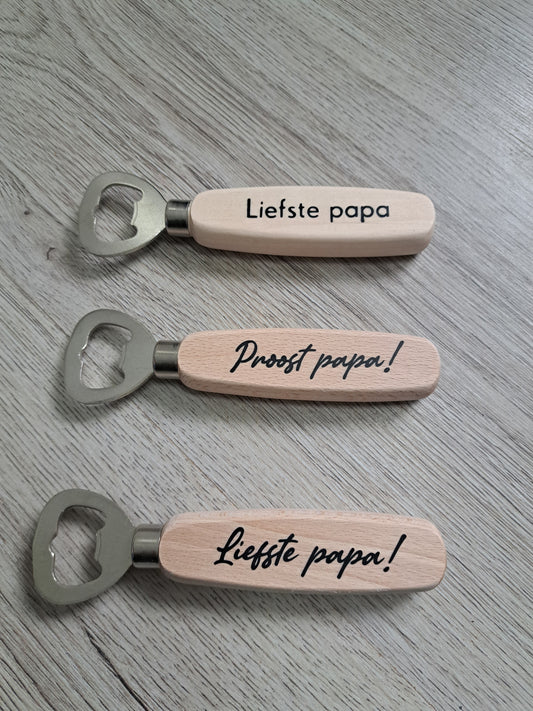 Bieropener met tekst