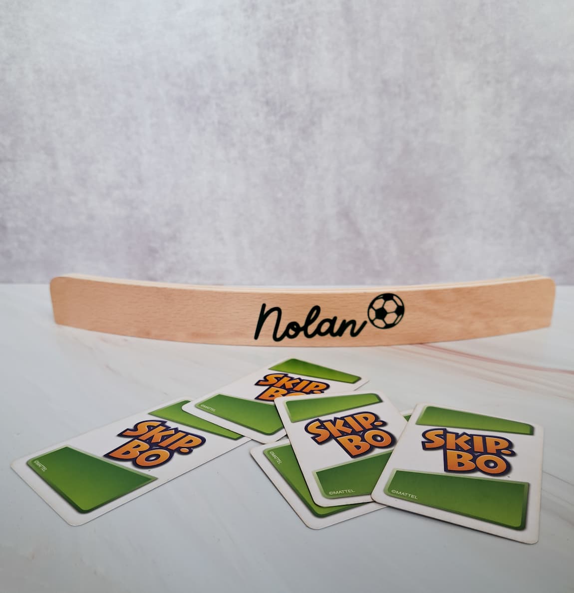 Houten kaartenboog met naam
