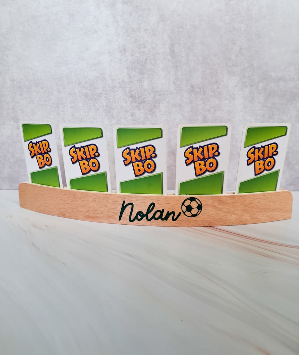 Houten kaartenboog met naam