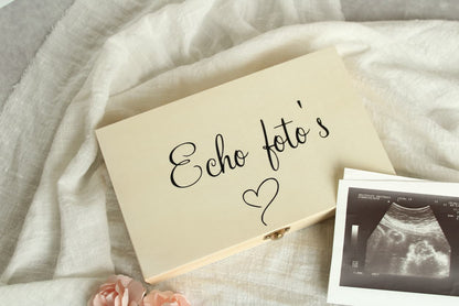 Houten kistje echo foto's bewaren