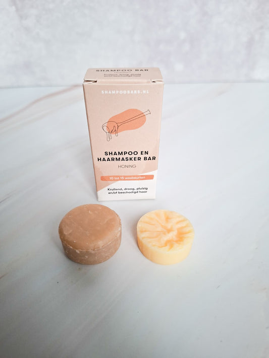 Mini shampoo bar en haarmasker bar honing