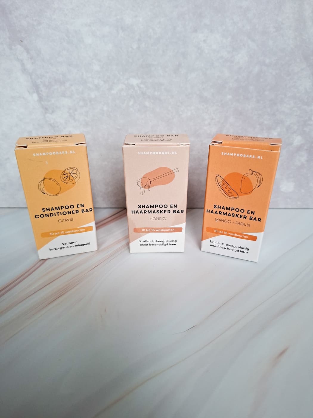 Mini shampoo bar en haarmasker bar mango-papaja