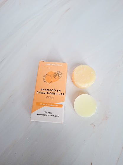 Mini shampoo bar en conditioner bar citrus