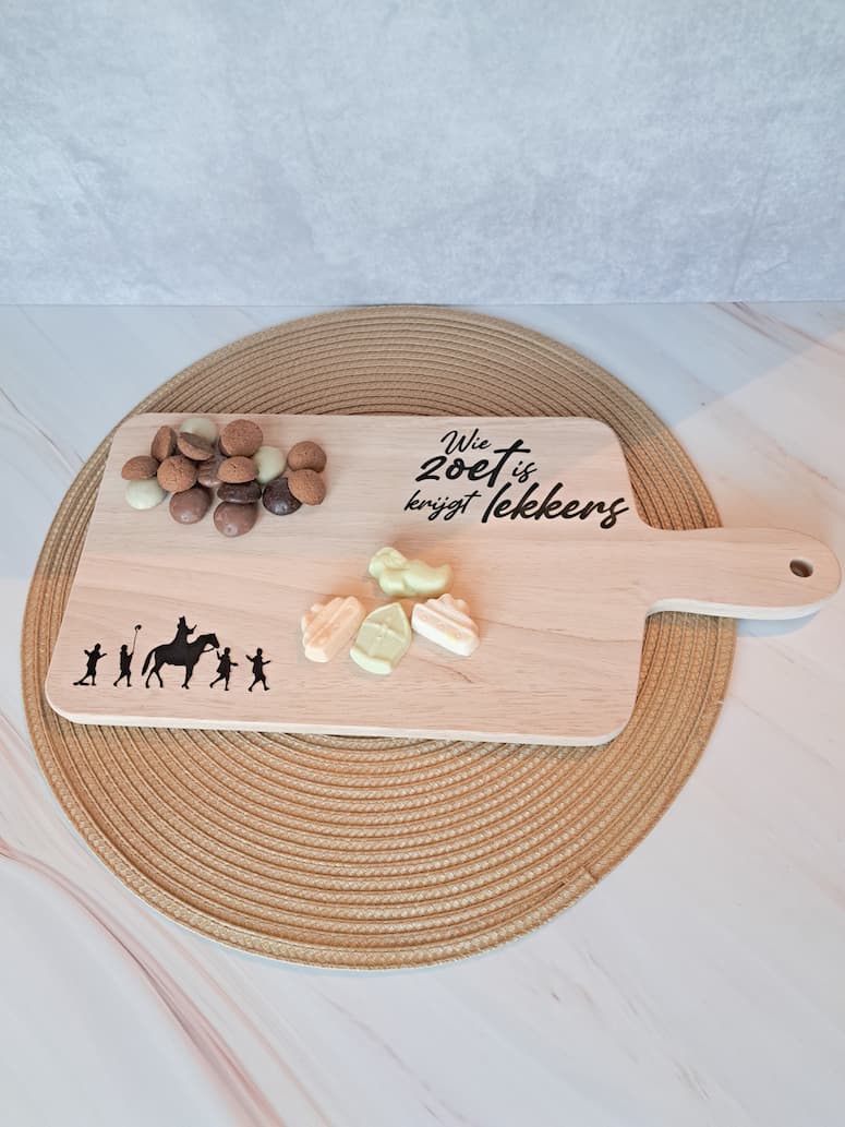 Houten borrelplank Sinterklaas