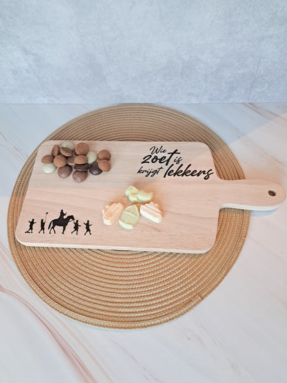 Houten borrelplank Sinterklaas